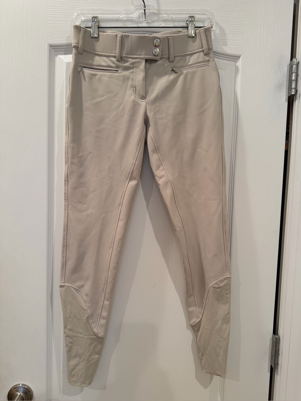 EquiTheme Equestrian Women's Stretch Riding Breeches in Light Beige